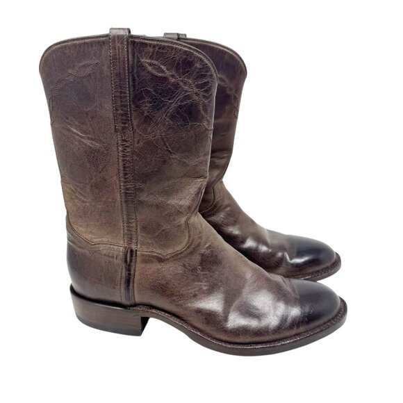 Kemo Sabe Mad Dog Roper Western Boots Mens 9.5 EE Brown Leather Handmade - Picture 1 of 15